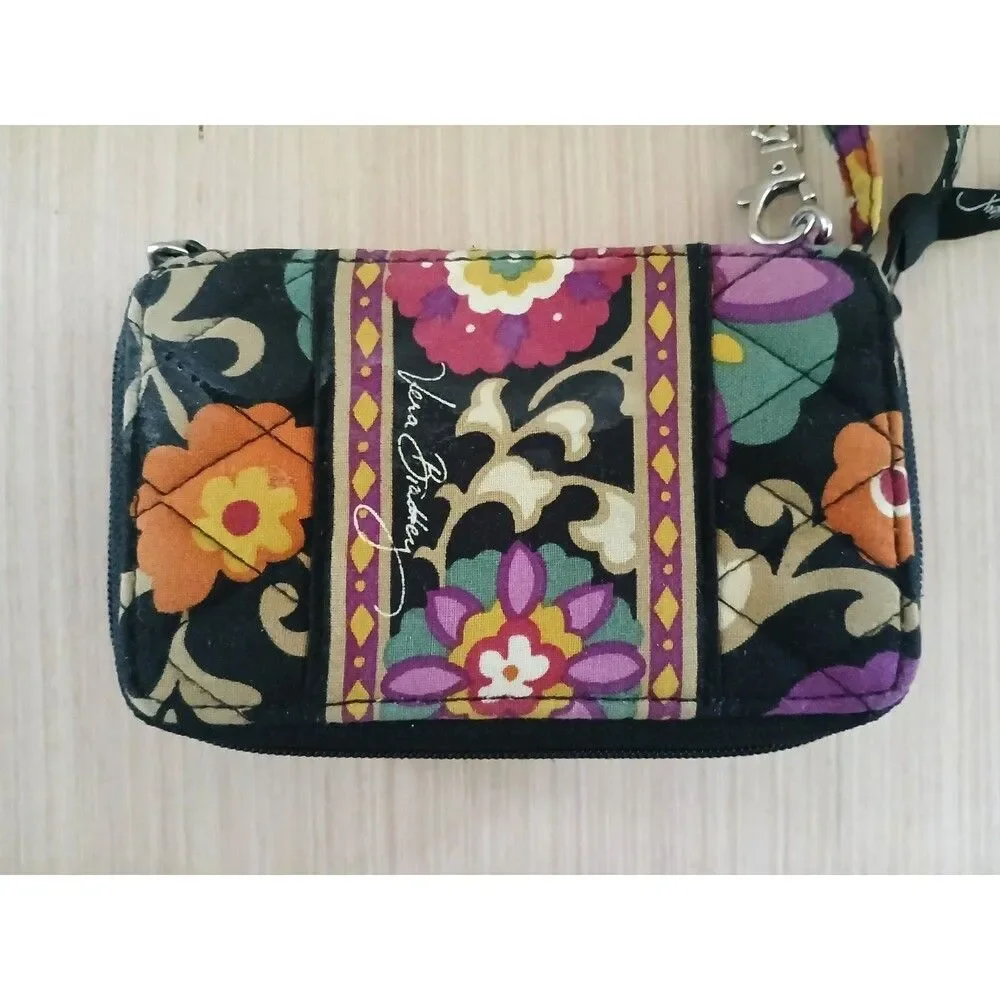Vera Bradley Wristlet Carry it All Wallet Cell Phone Holder ID Floral Quilted